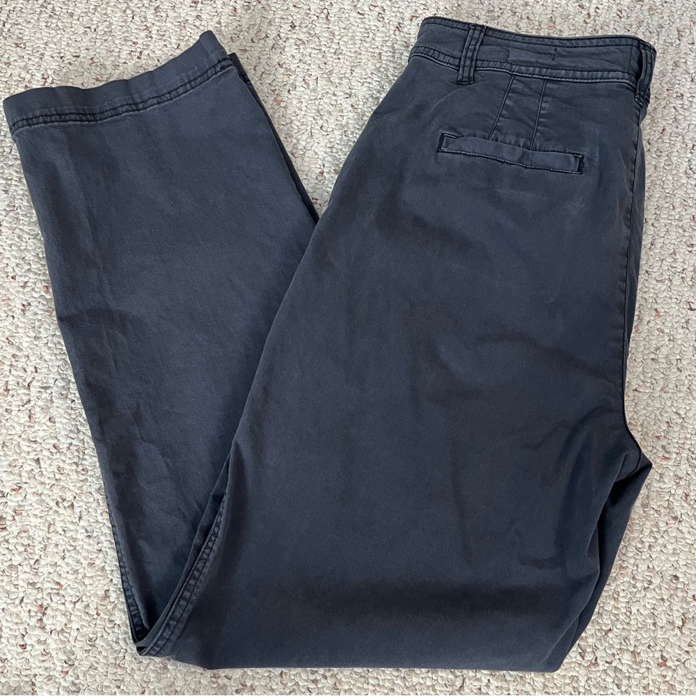 GAP Girlfriend Khaki women’s straight leg flat front chino pants SZ 10 Tall Blue - Picture 3 of 5
